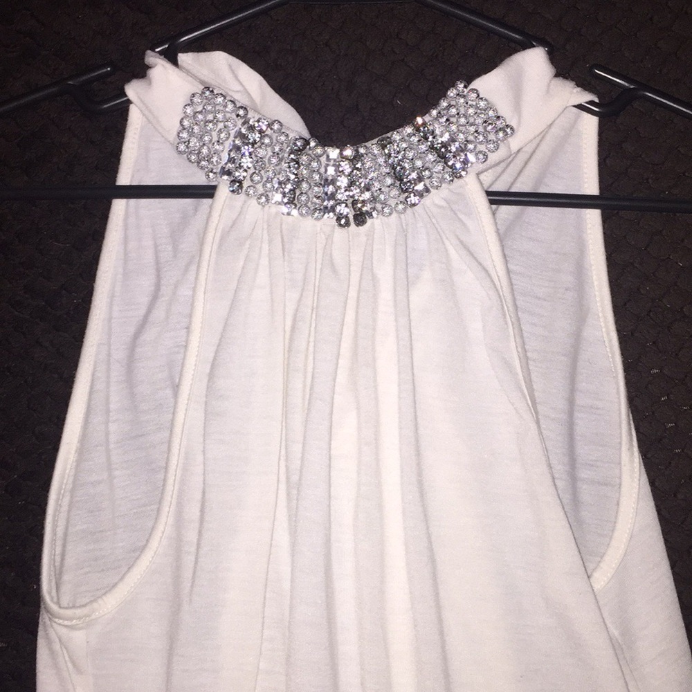 Diamond collared dressy long top